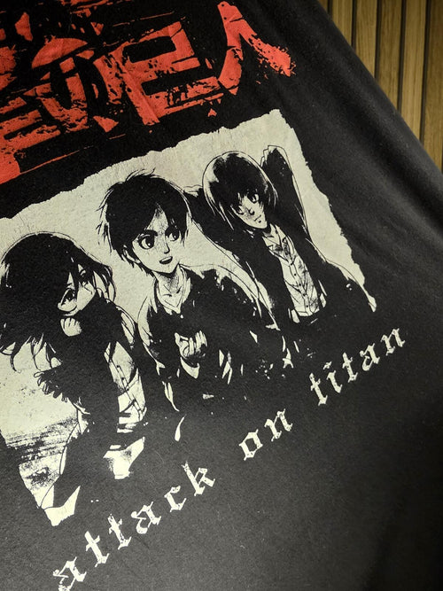 Attack on Titan Anime T-Shirt Black Medium