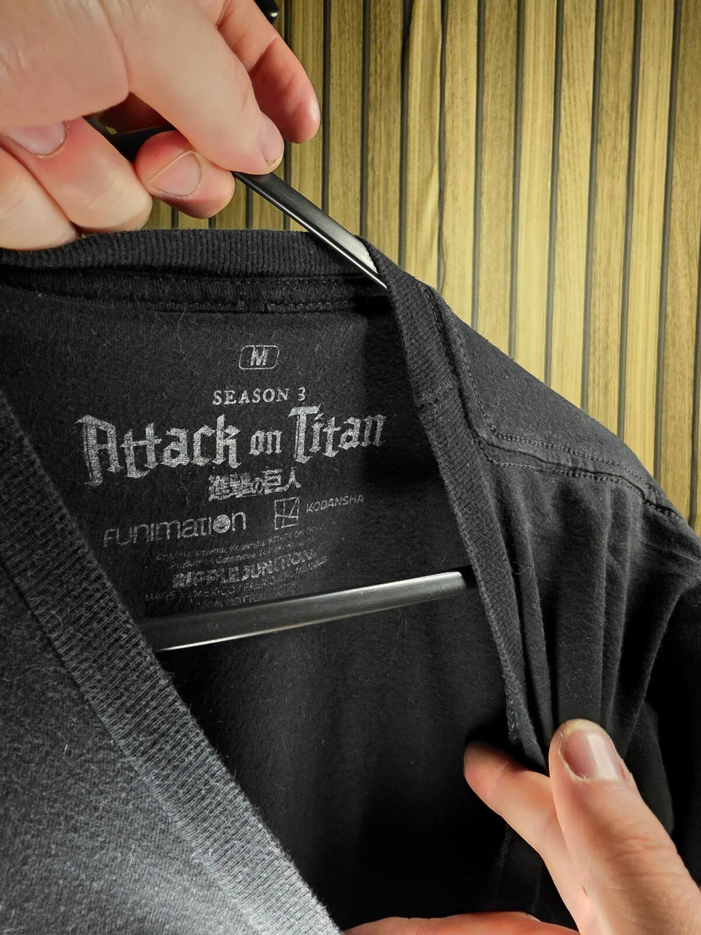 Attack on Titan Anime T-Shirt Black Medium