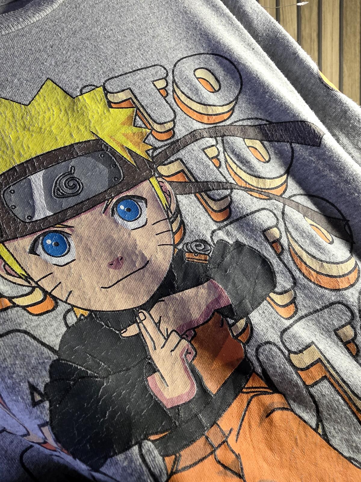 Naruto Shippuden Collection Long Sleeve T-Shirt Naruto Graphic Grey Medium