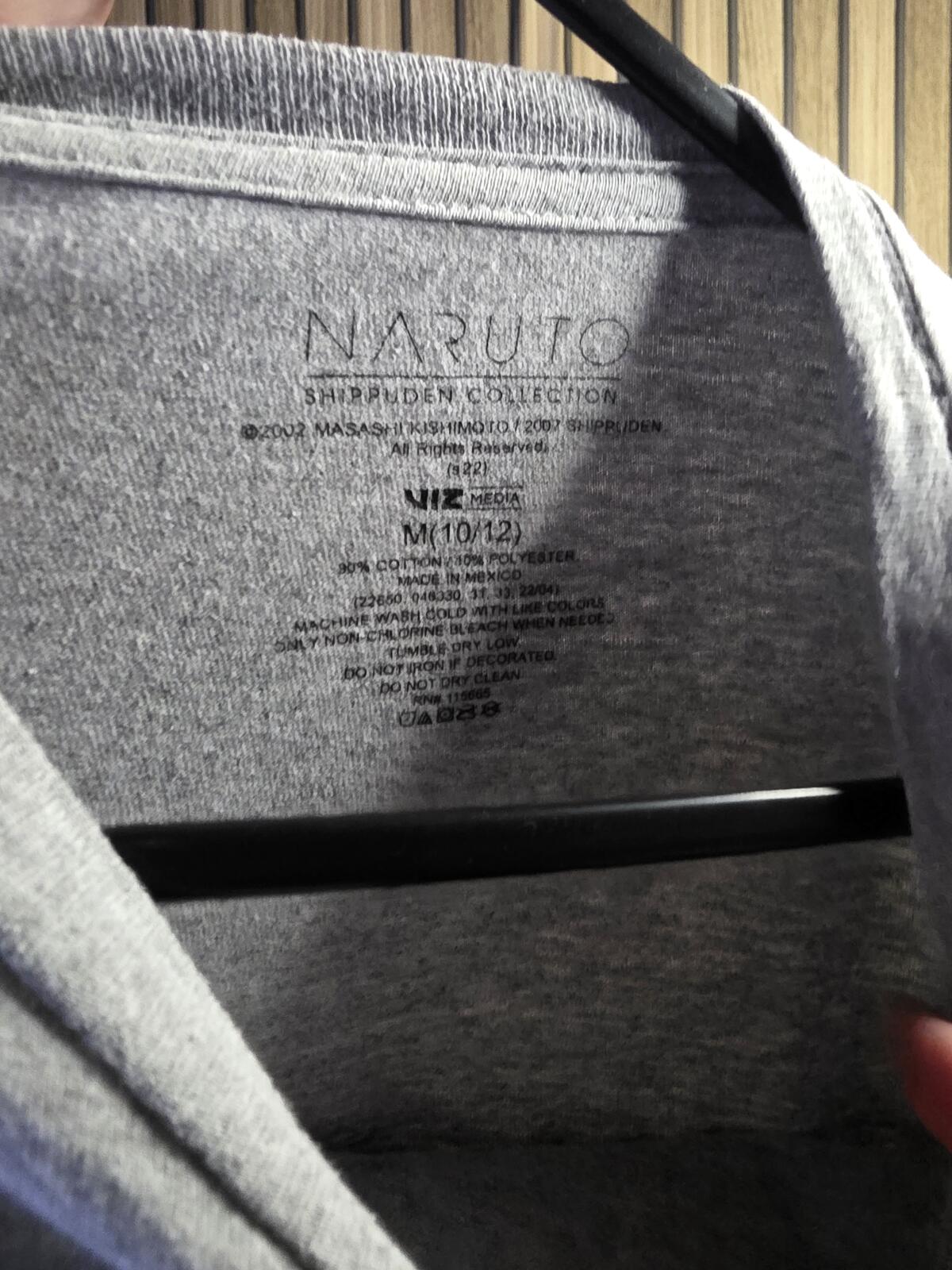 Naruto Shippuden Collection Long Sleeve T-Shirt Naruto Graphic Grey Medium