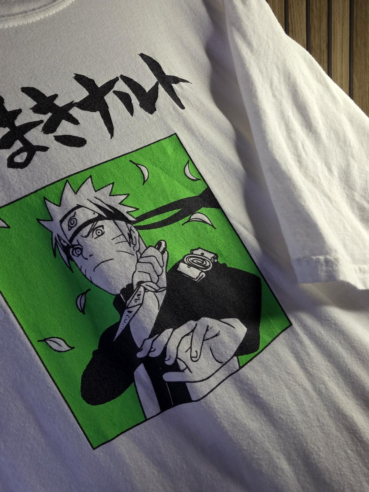 Naruto Shippuden Graphic T-Shirt White XL Anime