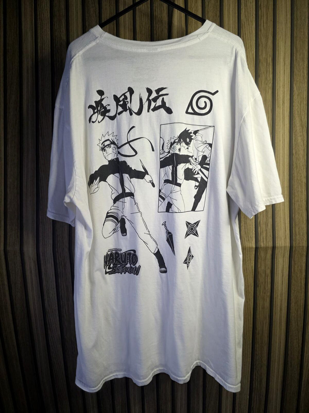 Naruto Shippuden Graphic T-Shirt White XL Anime