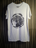 Howl's Moving Castle White Men's T-shirt with Black Illustration Size Small