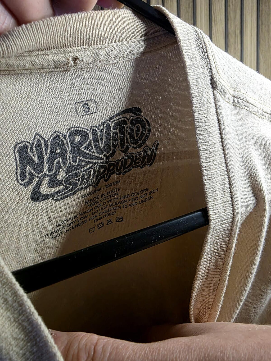 Naruto Shippuden Graphic T-shirt Beige Size S