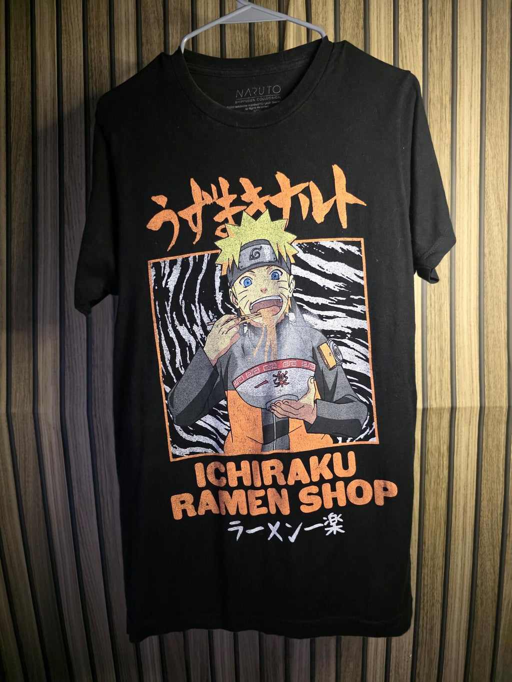 Naruto Shippuden Ichiraku Ramen Shop Graphic T-Shirt Black Size S