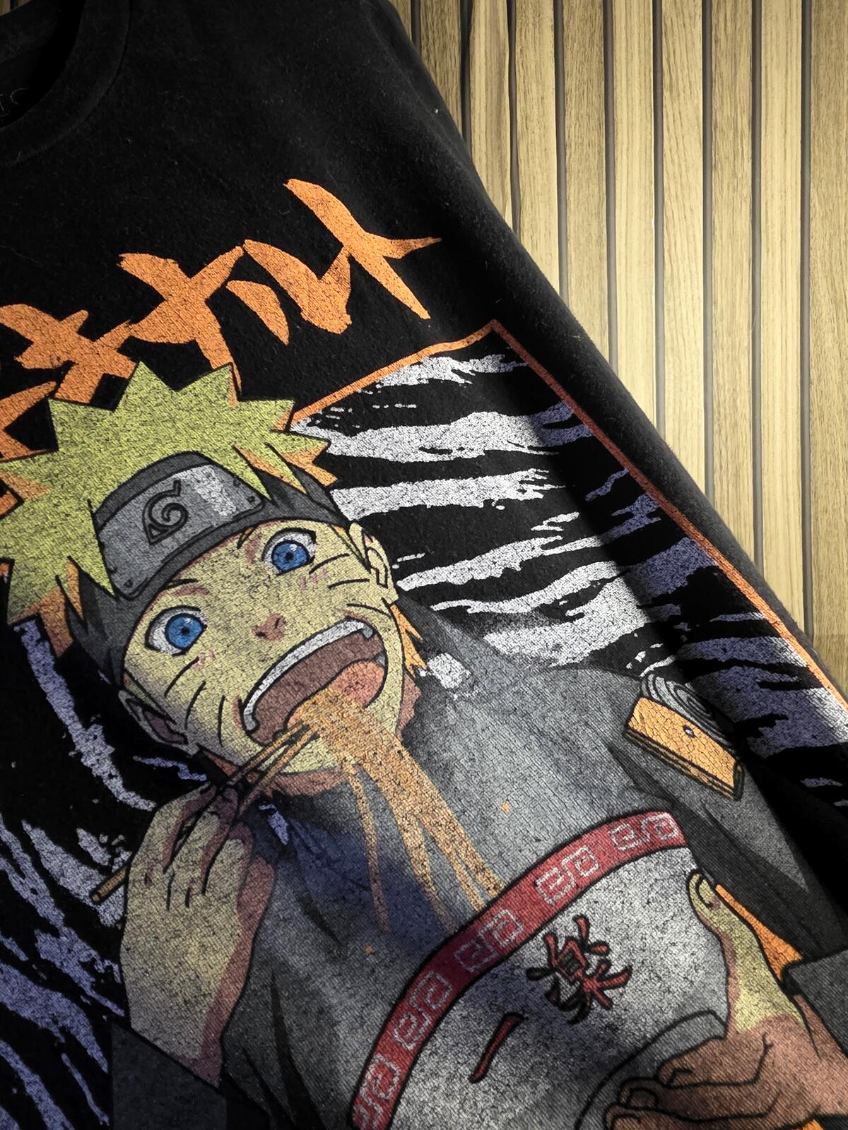 Naruto Shippuden Ichiraku Ramen Shop Graphic T-Shirt Black Size S