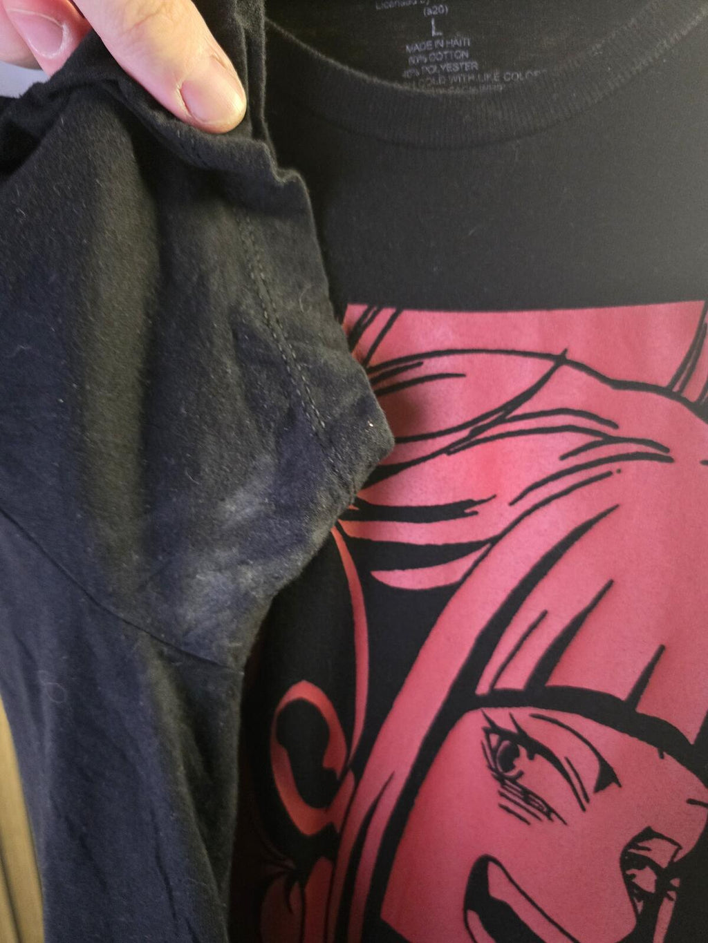 My Hero Academia Himiko Toga Graphic T-shirt Black Large