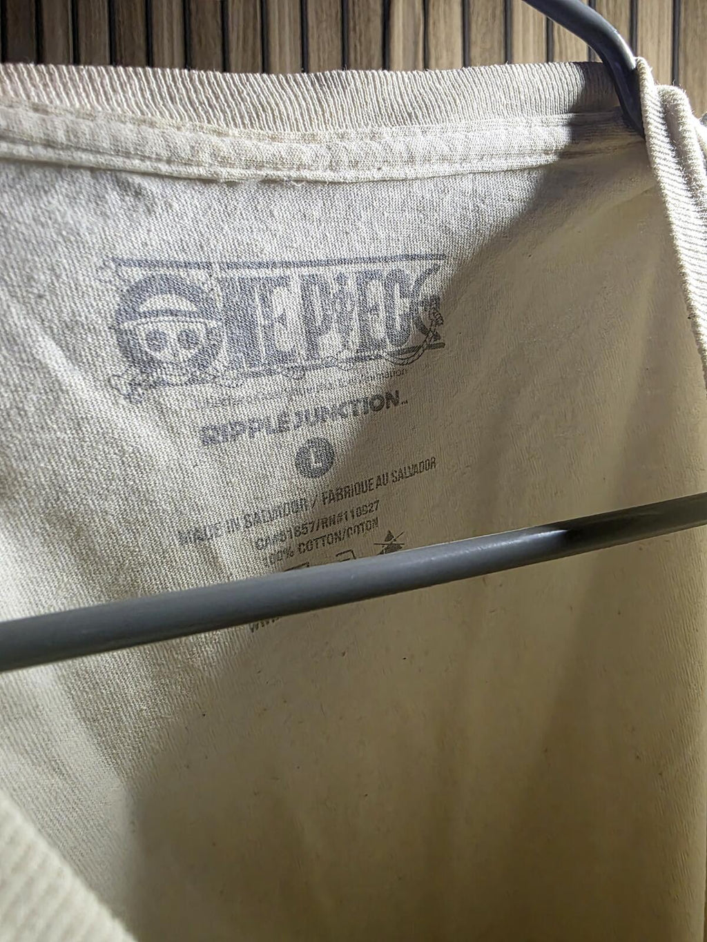 One Piece Monkey D. Luffy Graphic T-Shirt Cream Large