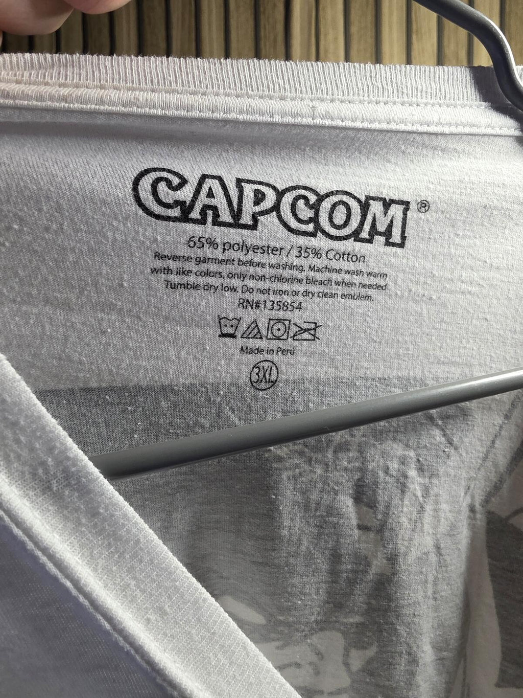 Capcom Street Fighter White Graphic T-Shirt 3XL