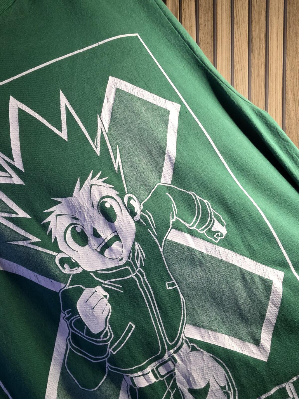 Hunter x Hunter Anime Graphic T-Shirt Green Medium