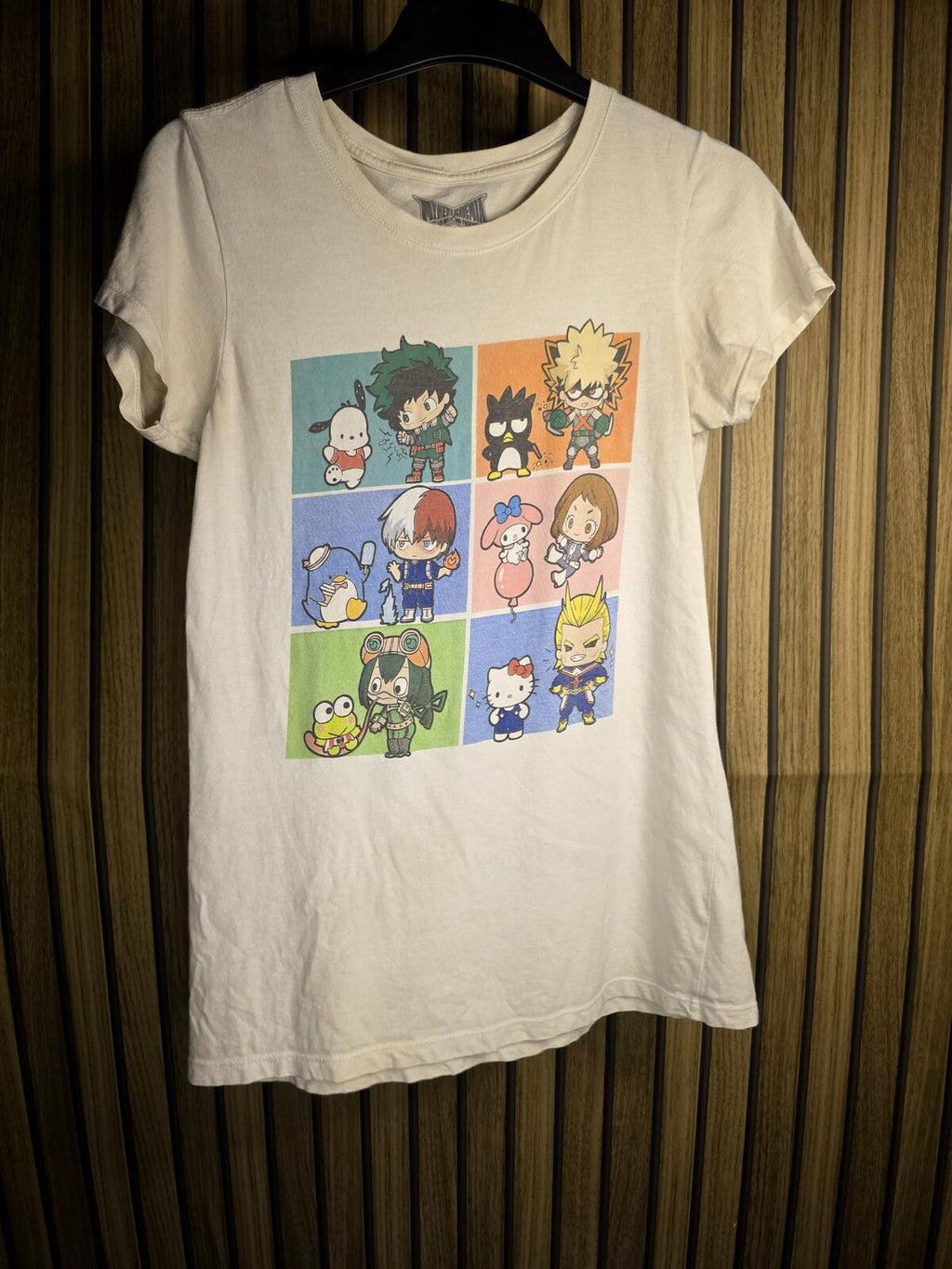 Sanrio x My Hero Academia Collaboration T-shirt Cream Medium