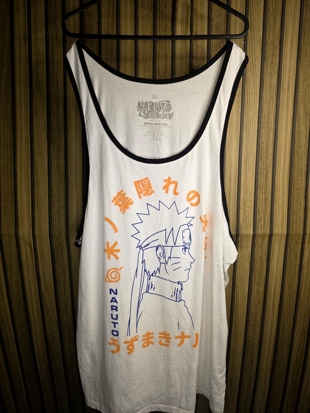 Ripple Junction Naruto Shippuden Tank Top Graphic White 2XL