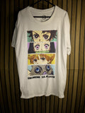 Demon Slayer Anime Graphic T-Shirt White Size Large