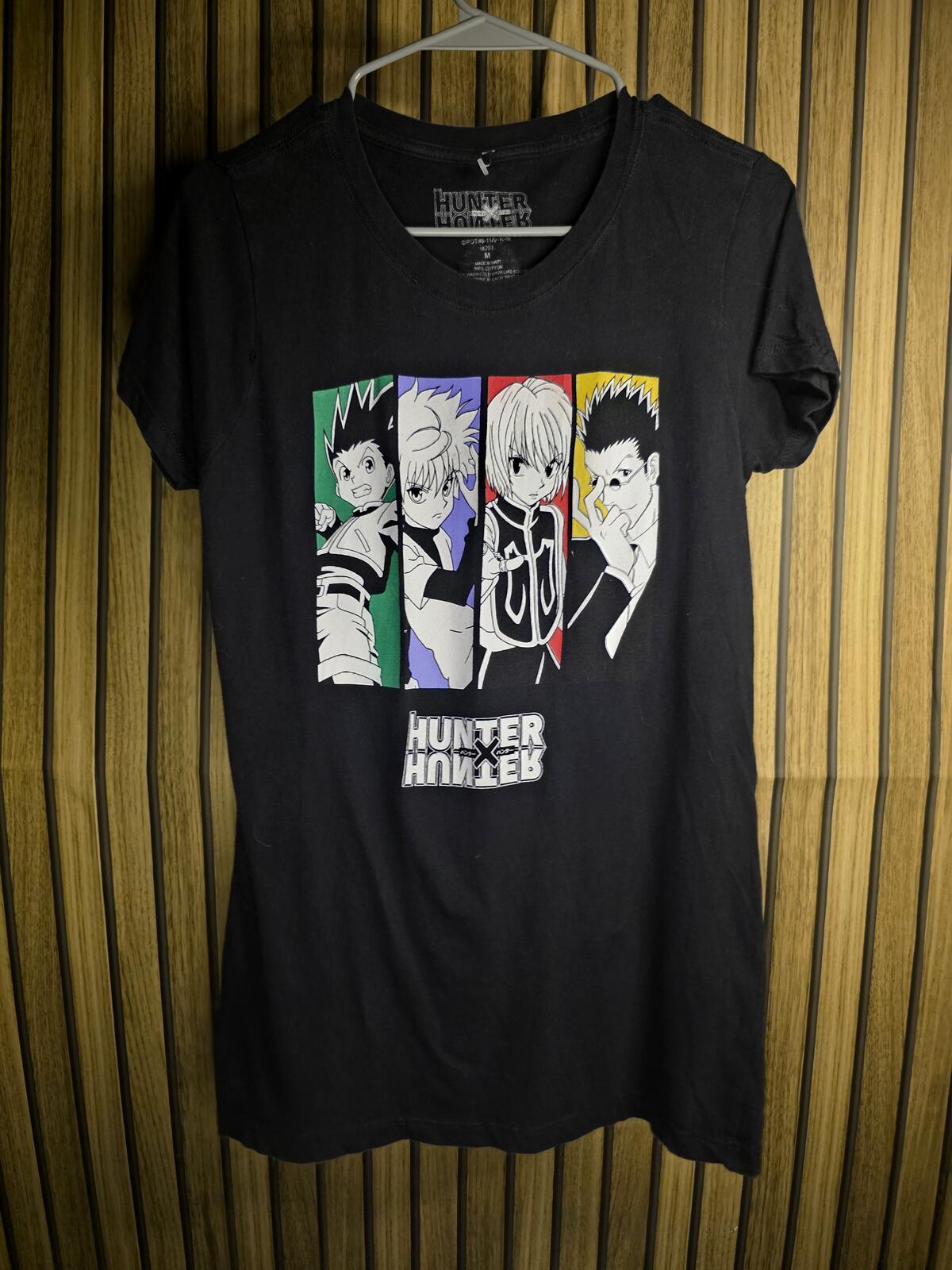 Hunter x Hunter Anime Graphic T-Shirt Black Size Medium