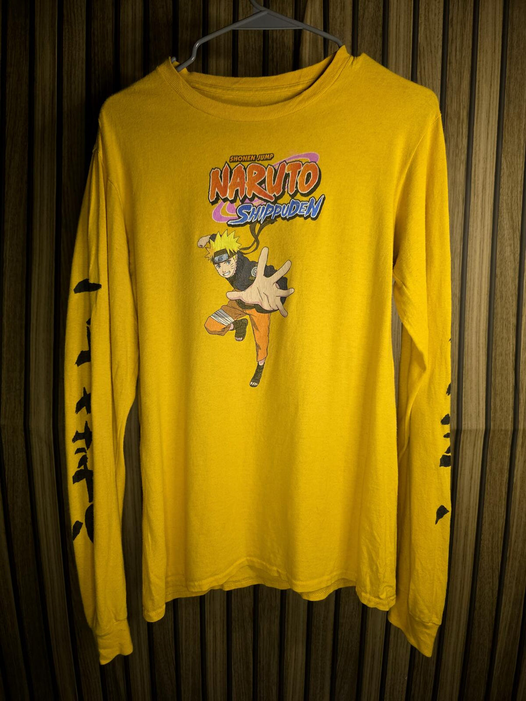 Naruto Shippuden Graphic Long Sleeve T-Shirt Yellow Large