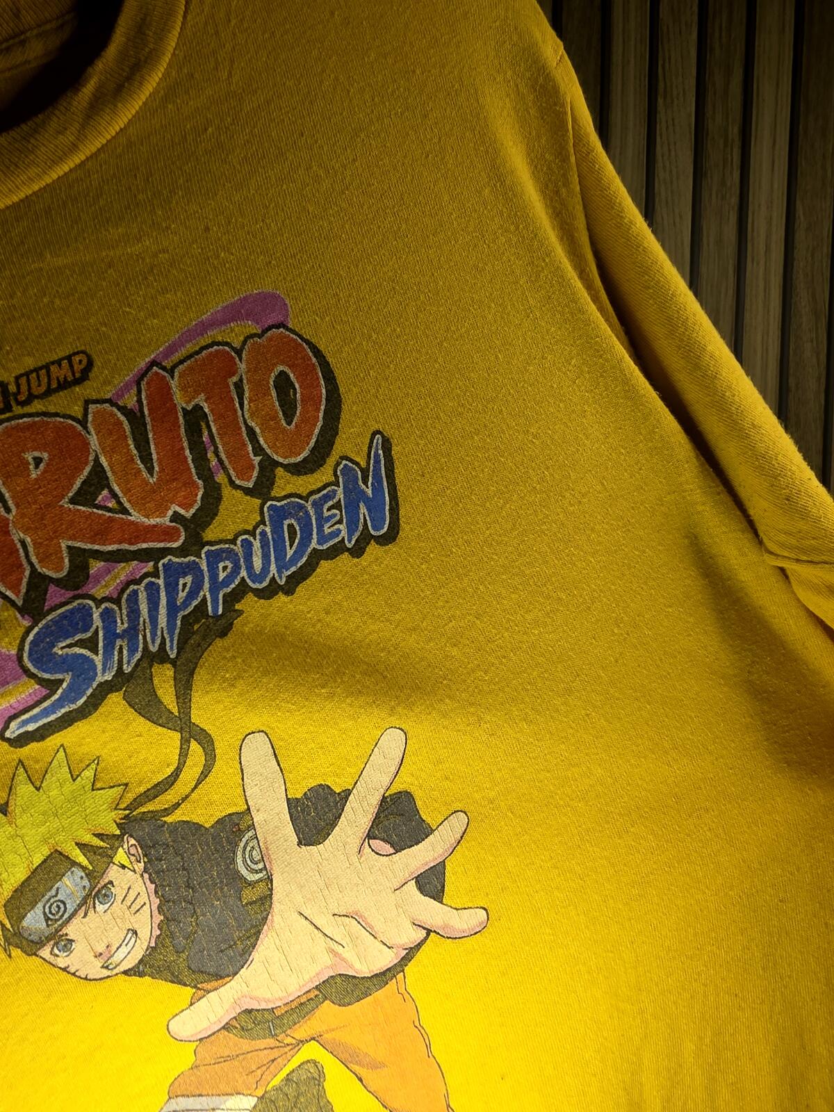 Naruto Shippuden Graphic Long Sleeve T-Shirt Yellow Large