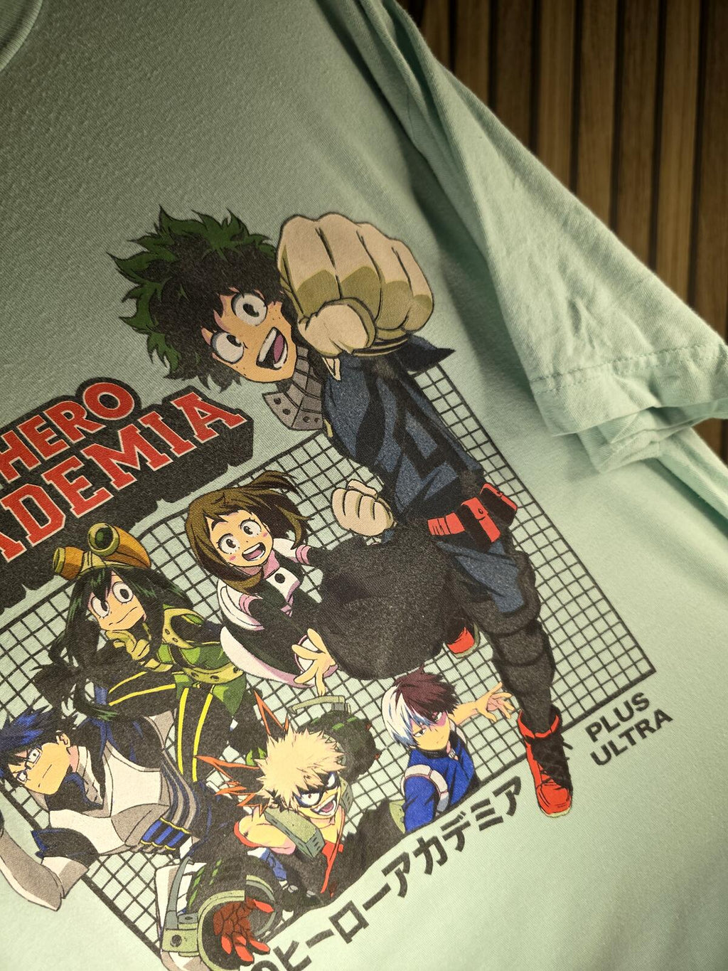My Hero Academia Graphic T-shirt Mint Green Size L