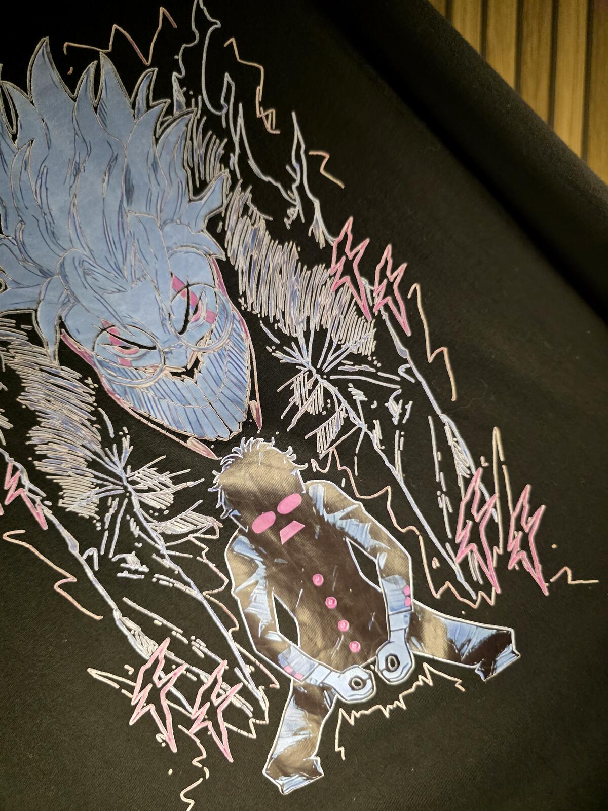 Dandadan Okarun Black Graphic T-Shirt with Electric Character Design 3XL