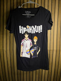 Haikyuu!! Anime Volleyball Graphic T-shirt Black Size S