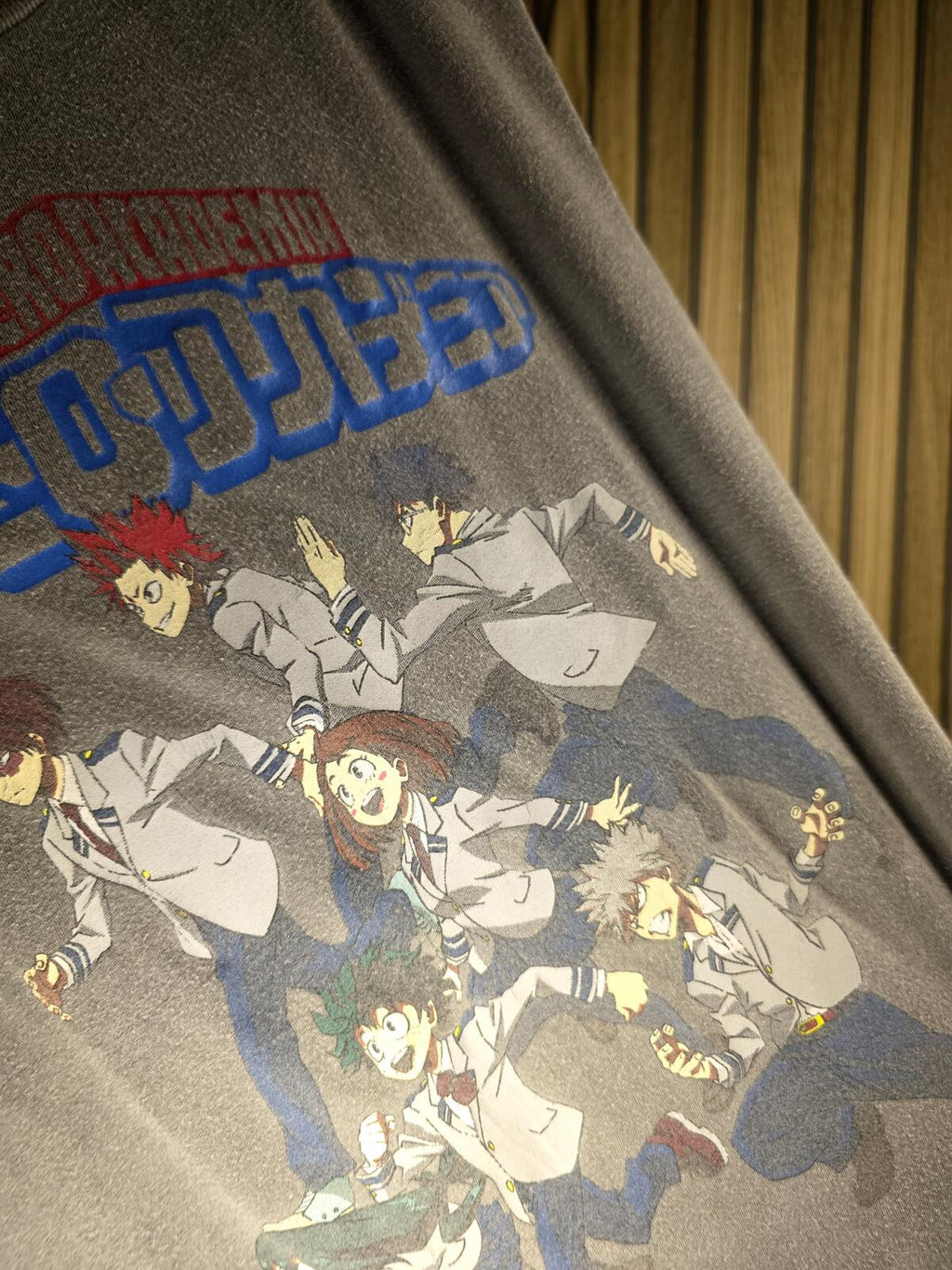 My Hero Academia T-Shirt Anime Graphic Grey Large