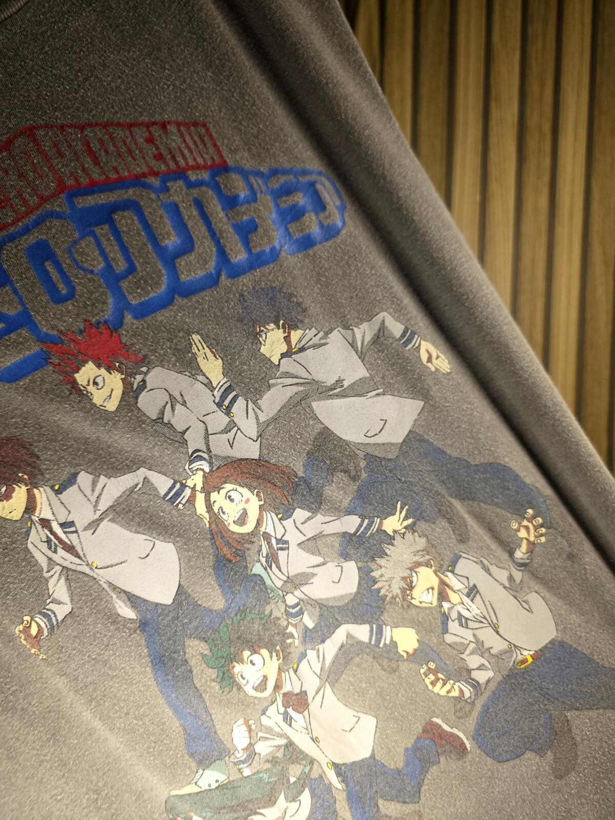 My Hero Academia T-Shirt Anime Graphic Grey Large