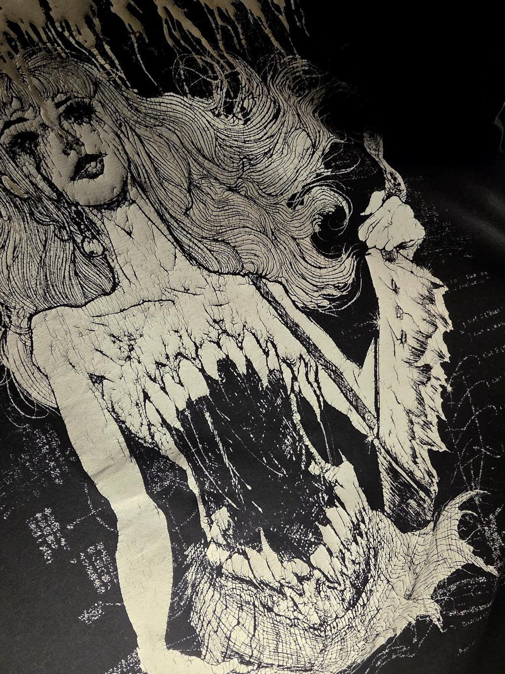 Get Lost Perv Black Graphic T-Shirt Size Large