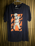 2000s Naruto Graphic T-Shirt Black Orange Size M