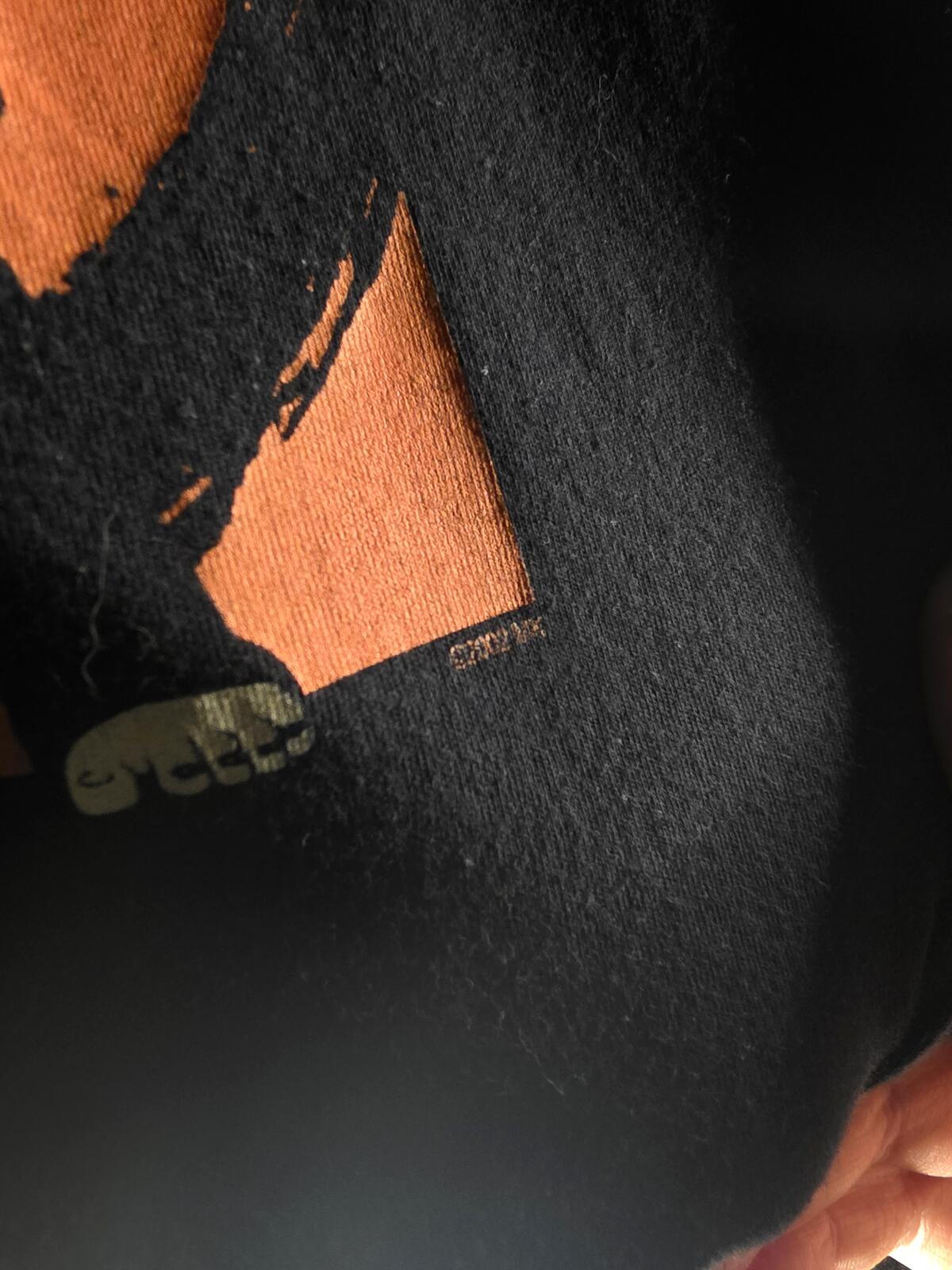 2000s Naruto Graphic T-Shirt Black Orange Size M