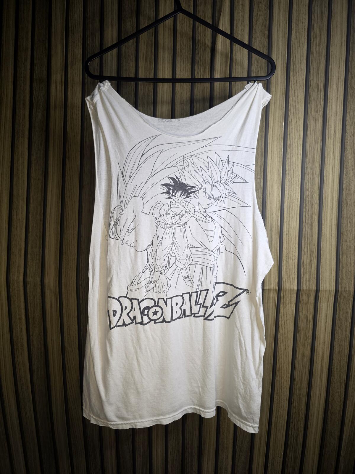 Dragon Ball Z Sleeveless Graphic Tank Top White Medium
