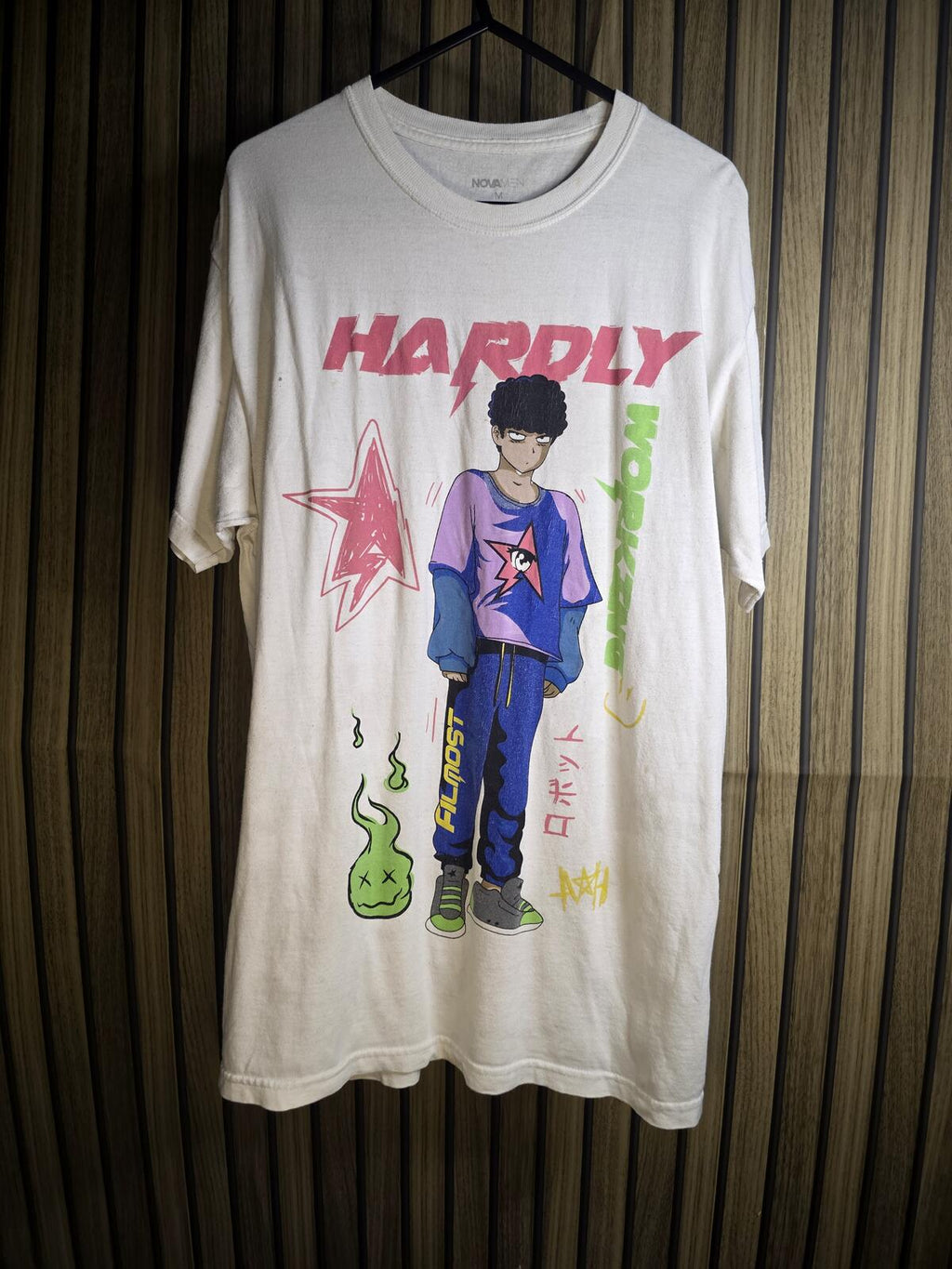 NOVA Graphic T-Shirt Hardly Workin Multi Colour Size M