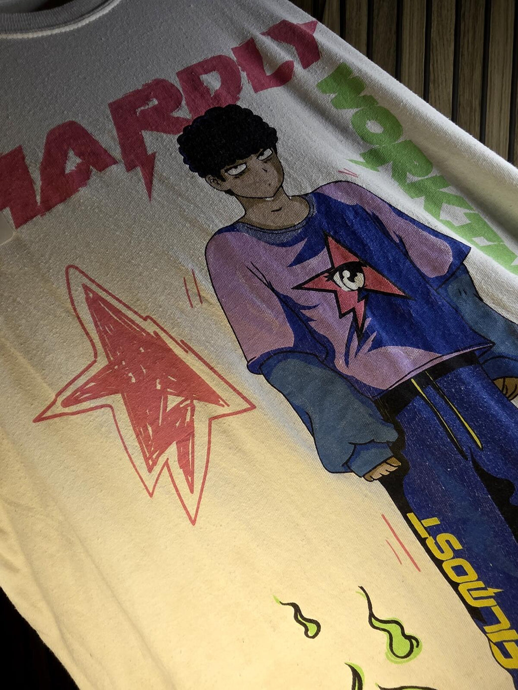 NOVA Graphic T-Shirt Hardly Workin Multi Colour Size M