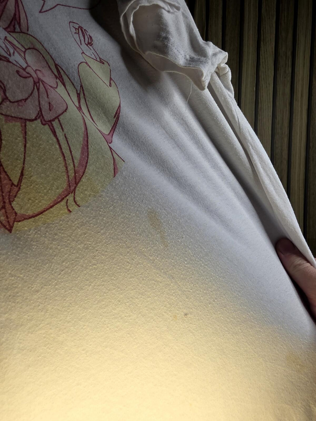 Anime Graphic Print White T-Shirt Size XS