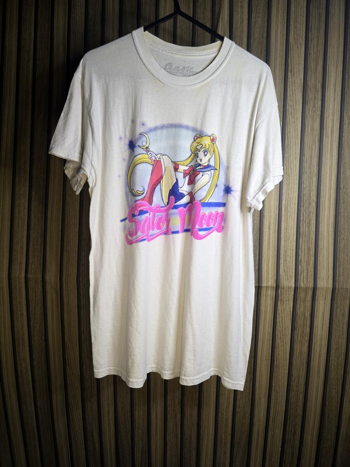 Sailor Moon Graphic T-Shirt Cream Size Regular M