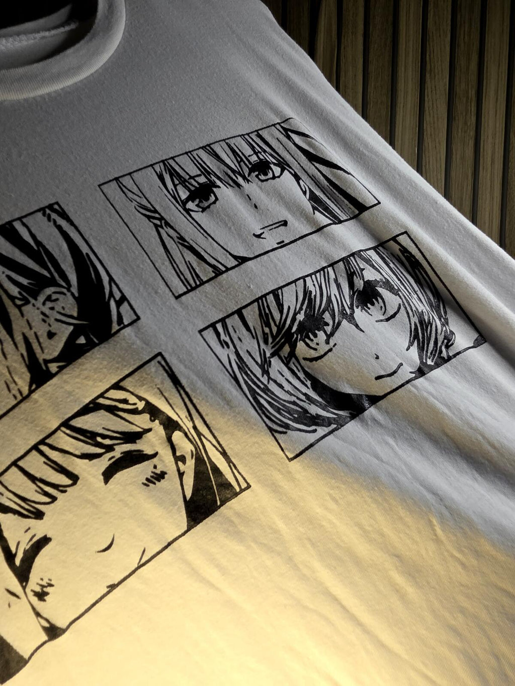 ON FIRE Men's White Cotton Anime Graphic T-Shirt Medium
