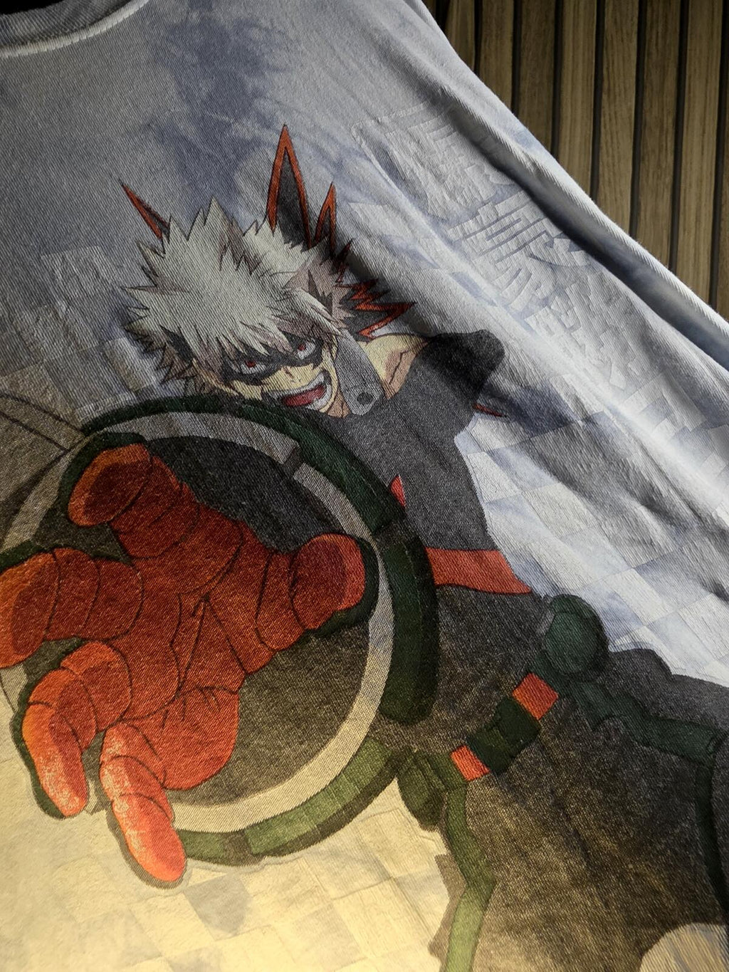 Funimation My Hero Academia Bakugo Graphic T-Shirt Tie-Dye Blue XXL