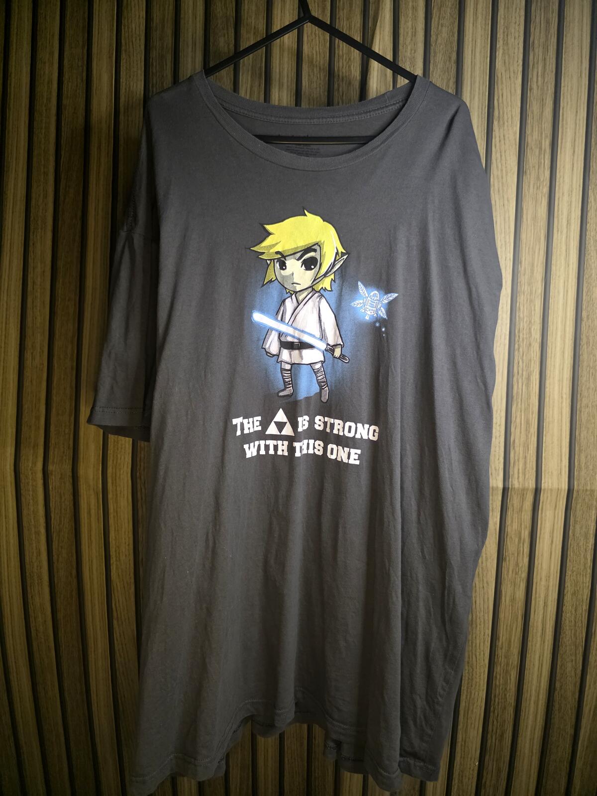 The Legend of Zelda x Star Wars Inspired Graphic T-shirt Grey XXL