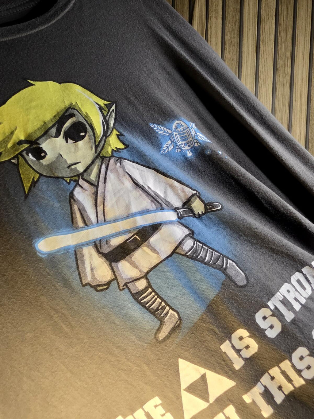 The Legend of Zelda x Star Wars Inspired Graphic T-shirt Grey XXL
