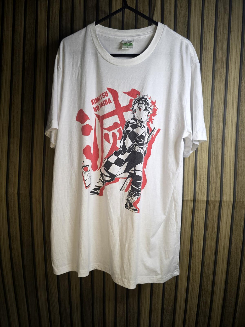 Kimetsu no Yaiba Tanjiro Graphic T-Shirt White Large
