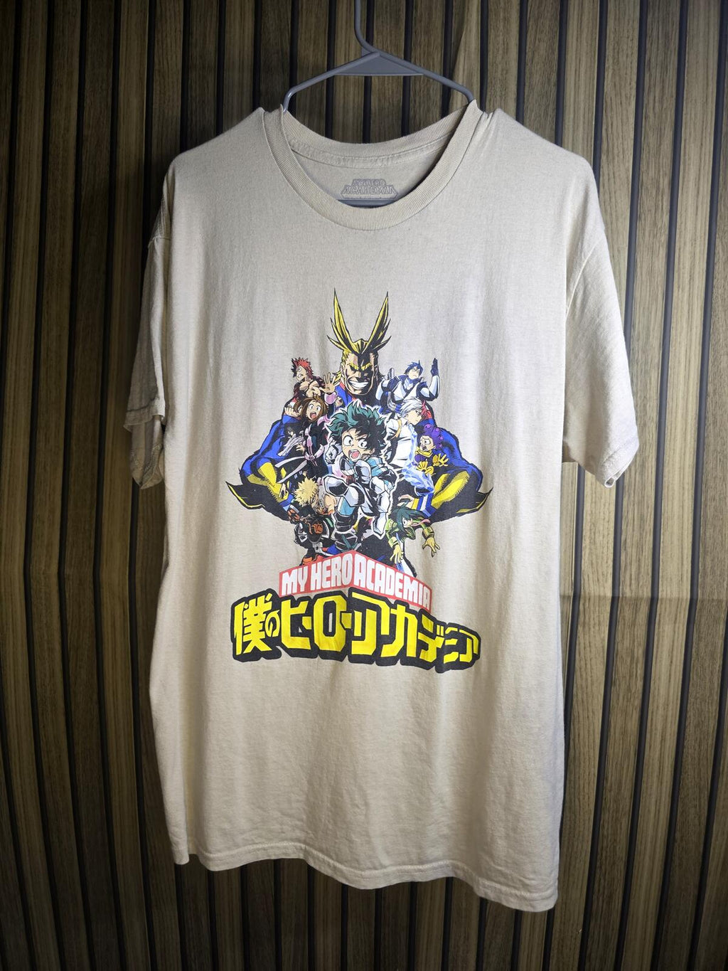 My Hero Academia Graphic T-Shirt Beige Large