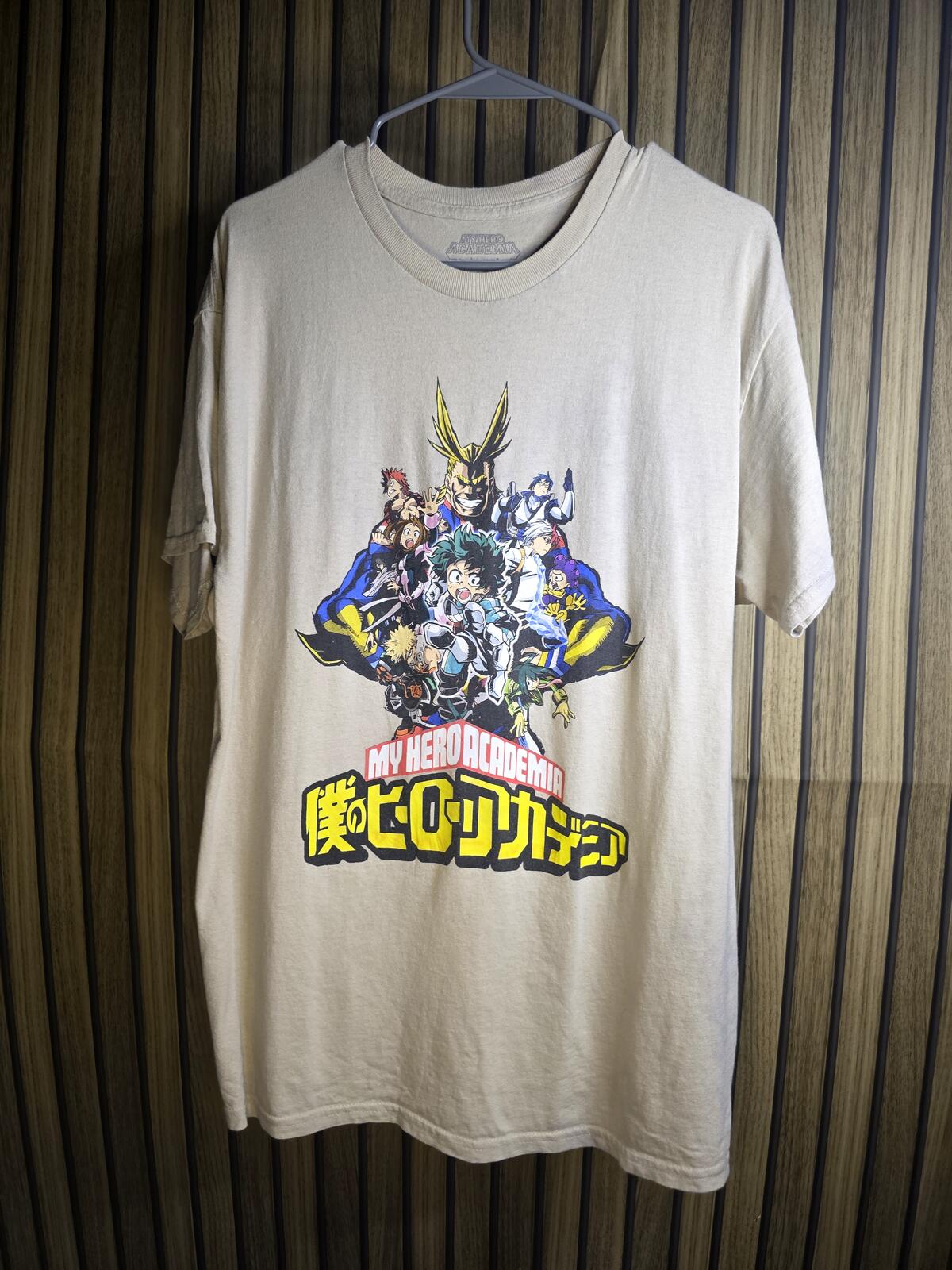 My Hero Academia Graphic T-Shirt Beige Large