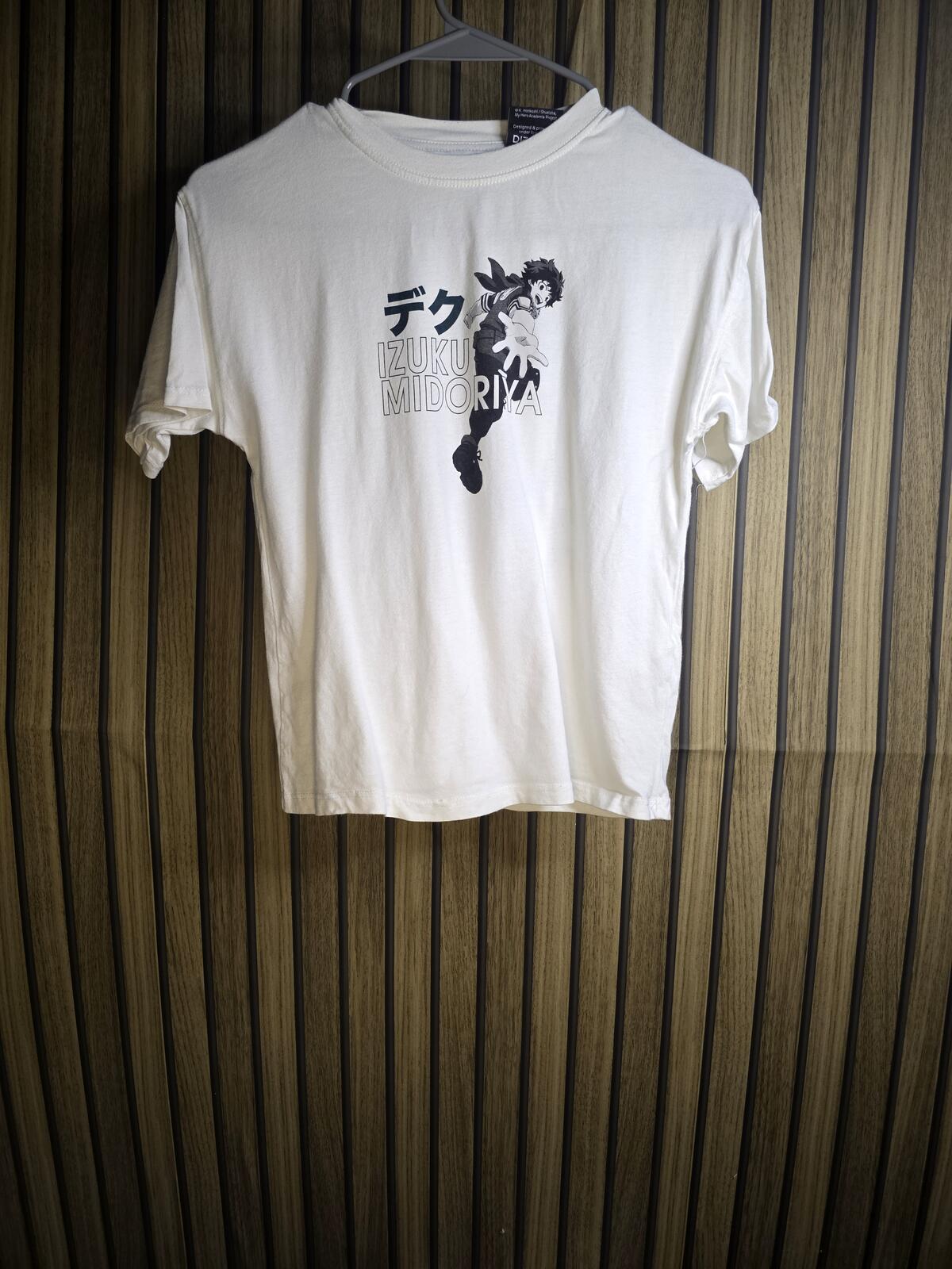 My Hero Academia Izuku Midoriya Graphic T-Shirt White Size 8-9