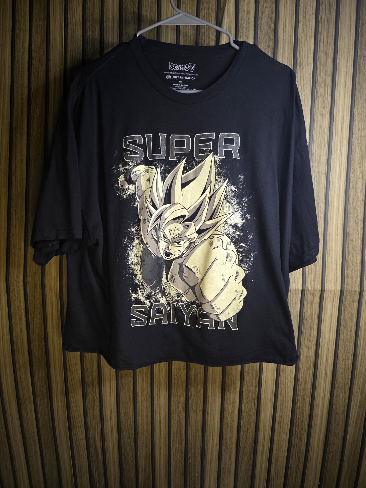 Dragon Ball Z Cropped Super Saiyan Graphic T-Shirt Black XL