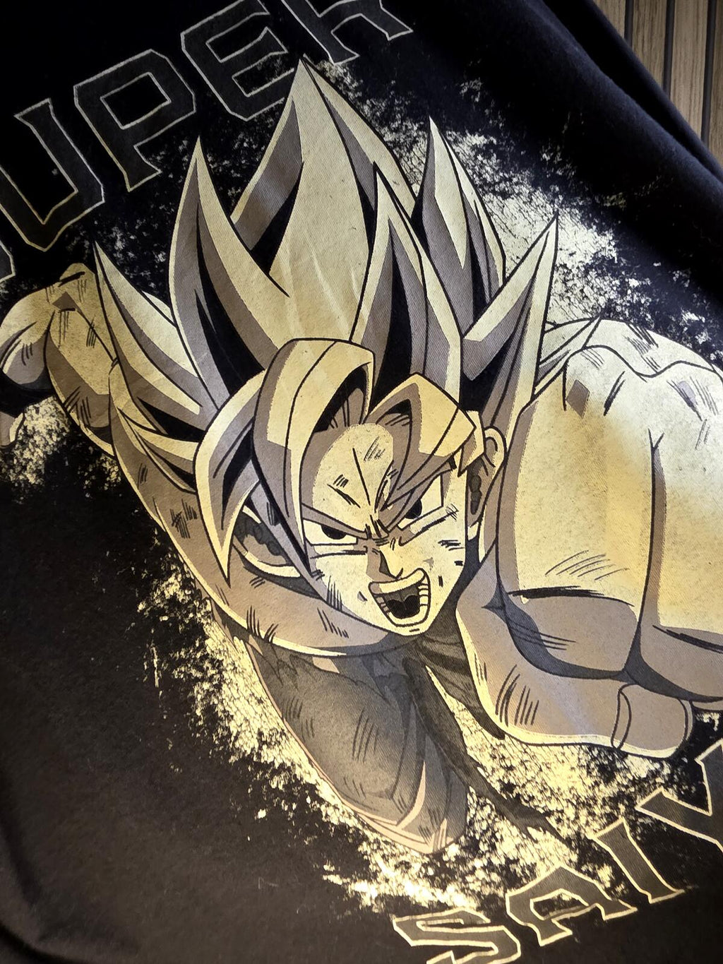 Dragon Ball Z Cropped Super Saiyan Graphic T-Shirt Black XL