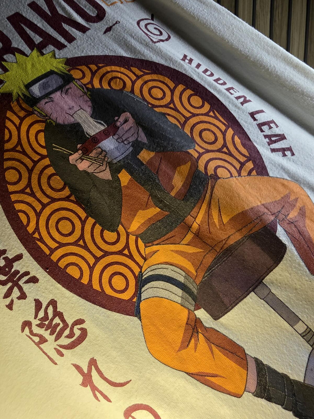 Naruto Shippuden Hidden Leaf Ichiraku Ramen T Shirt Cream L