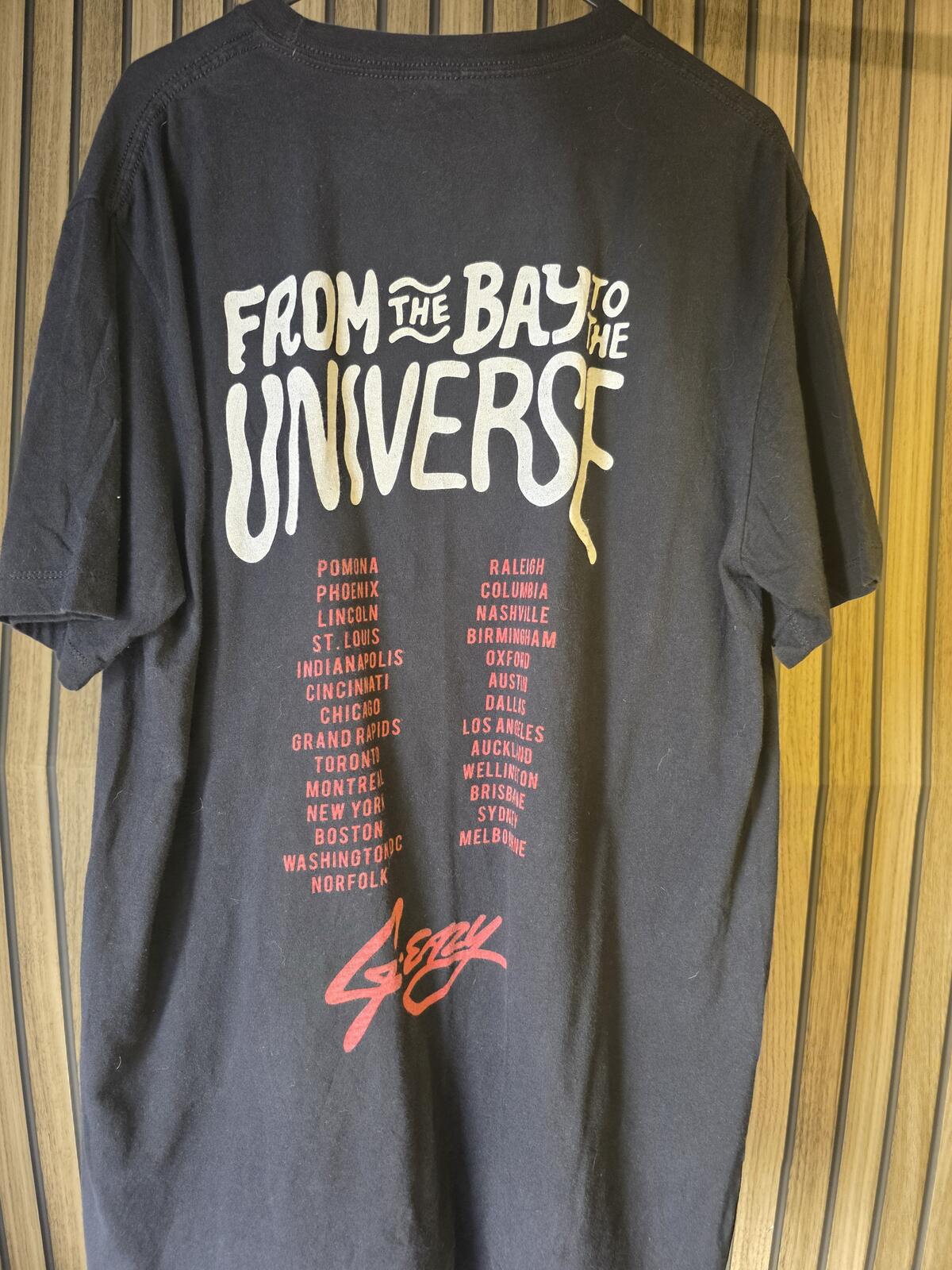 G-Eazy From the Bay to the Universe Graphic T-Shirt Black Large
