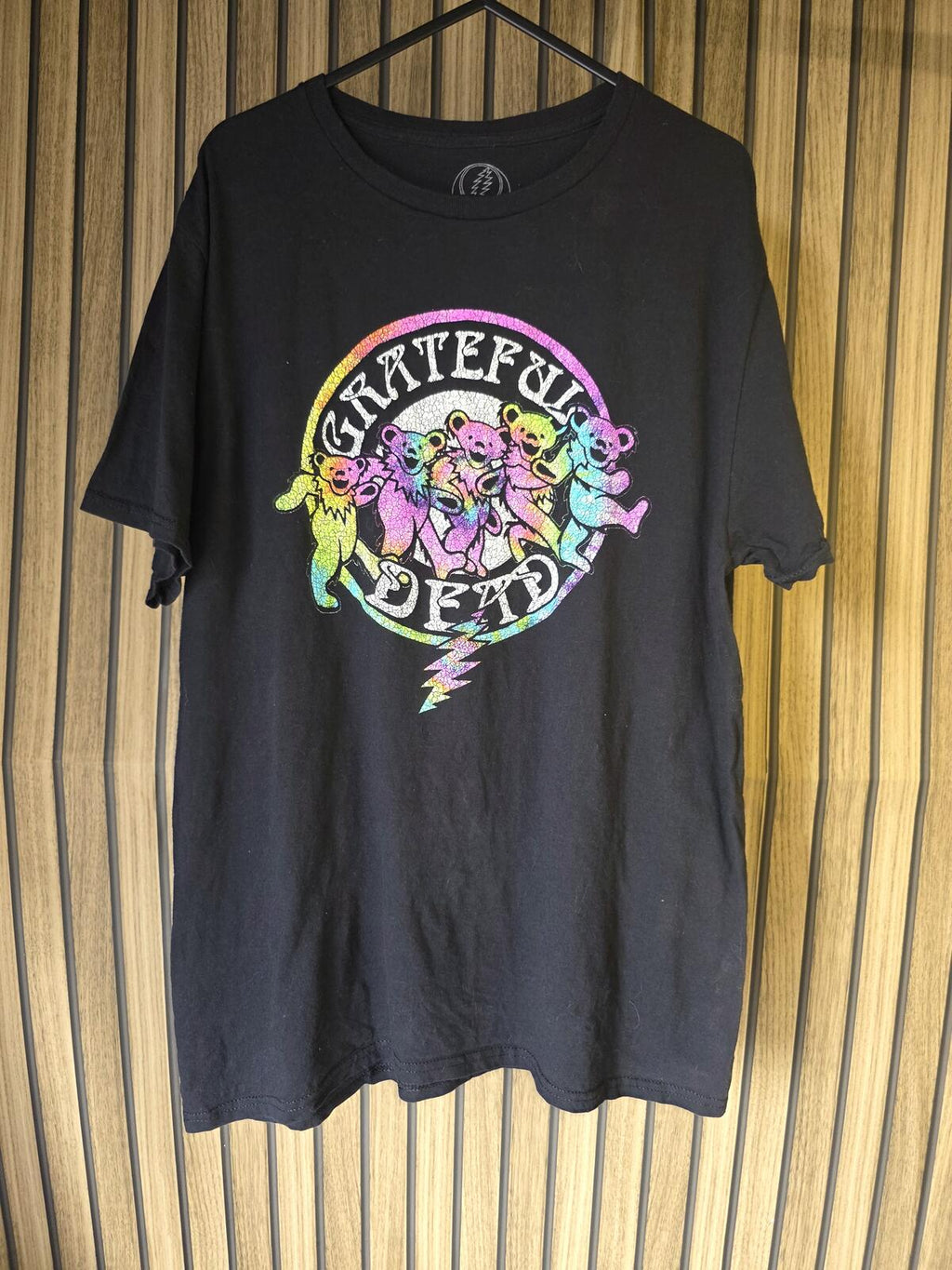 Grateful Dead Dancing Bears Graphic T Shirt Black Large