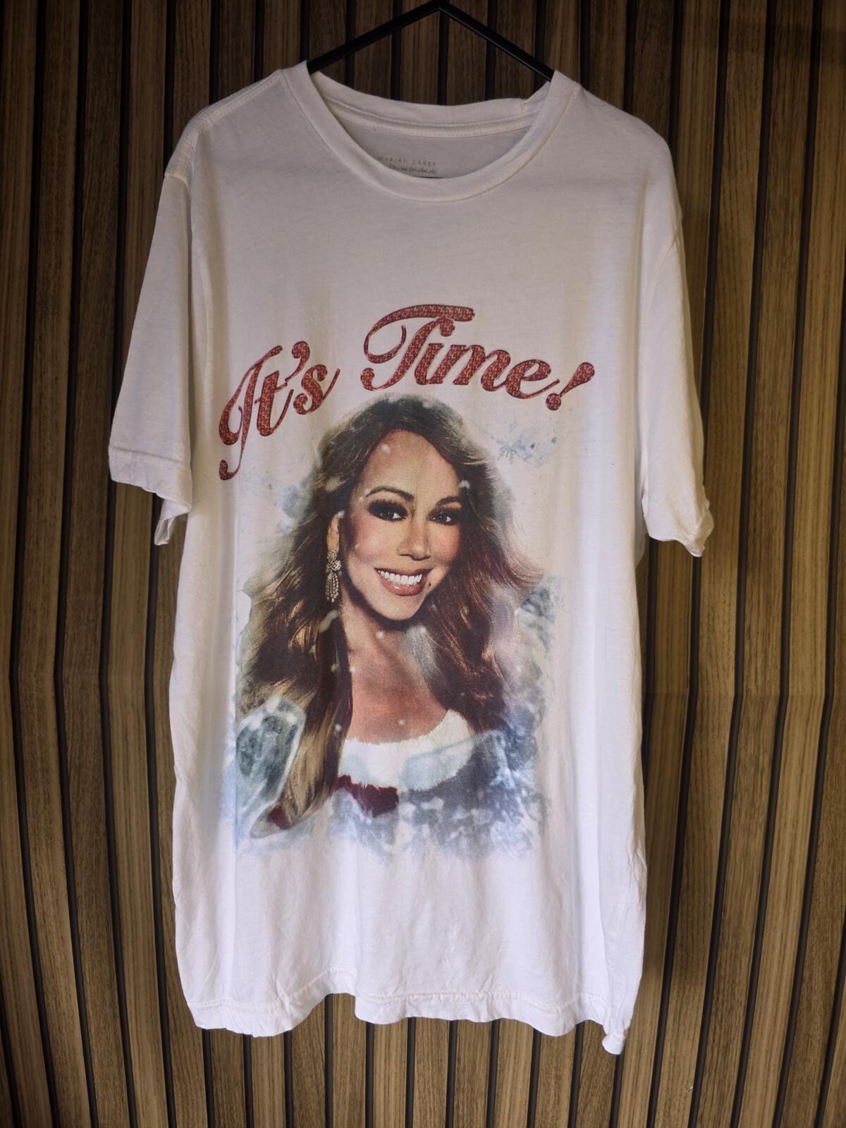 Mariah Carey It's Time! Graphic T Shirt White Regular M