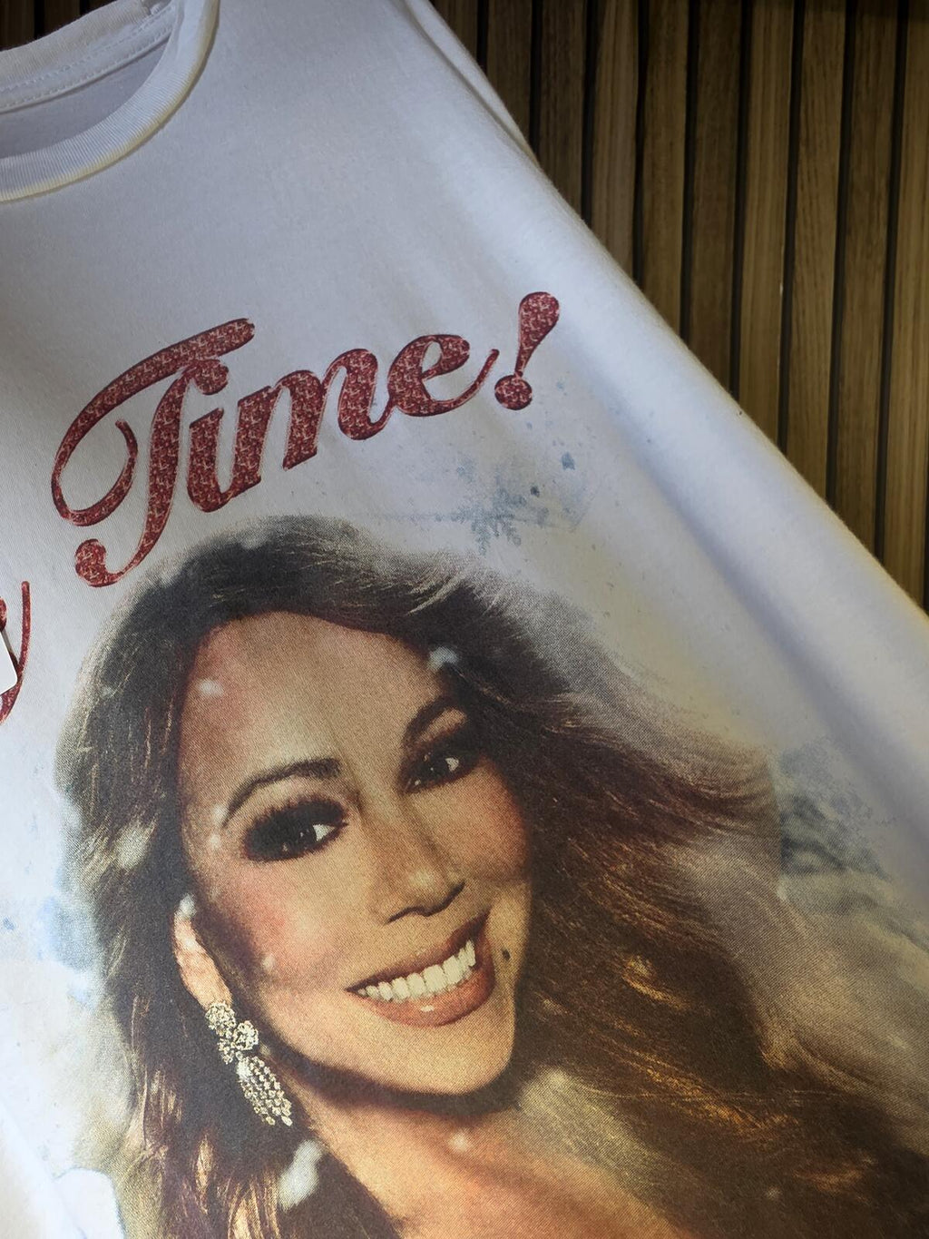 Mariah Carey It's Time! Graphic T Shirt White Regular M