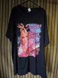 Dua Lipa Future Nostalgia Tour Graphic T-Shirt Black Pink XL