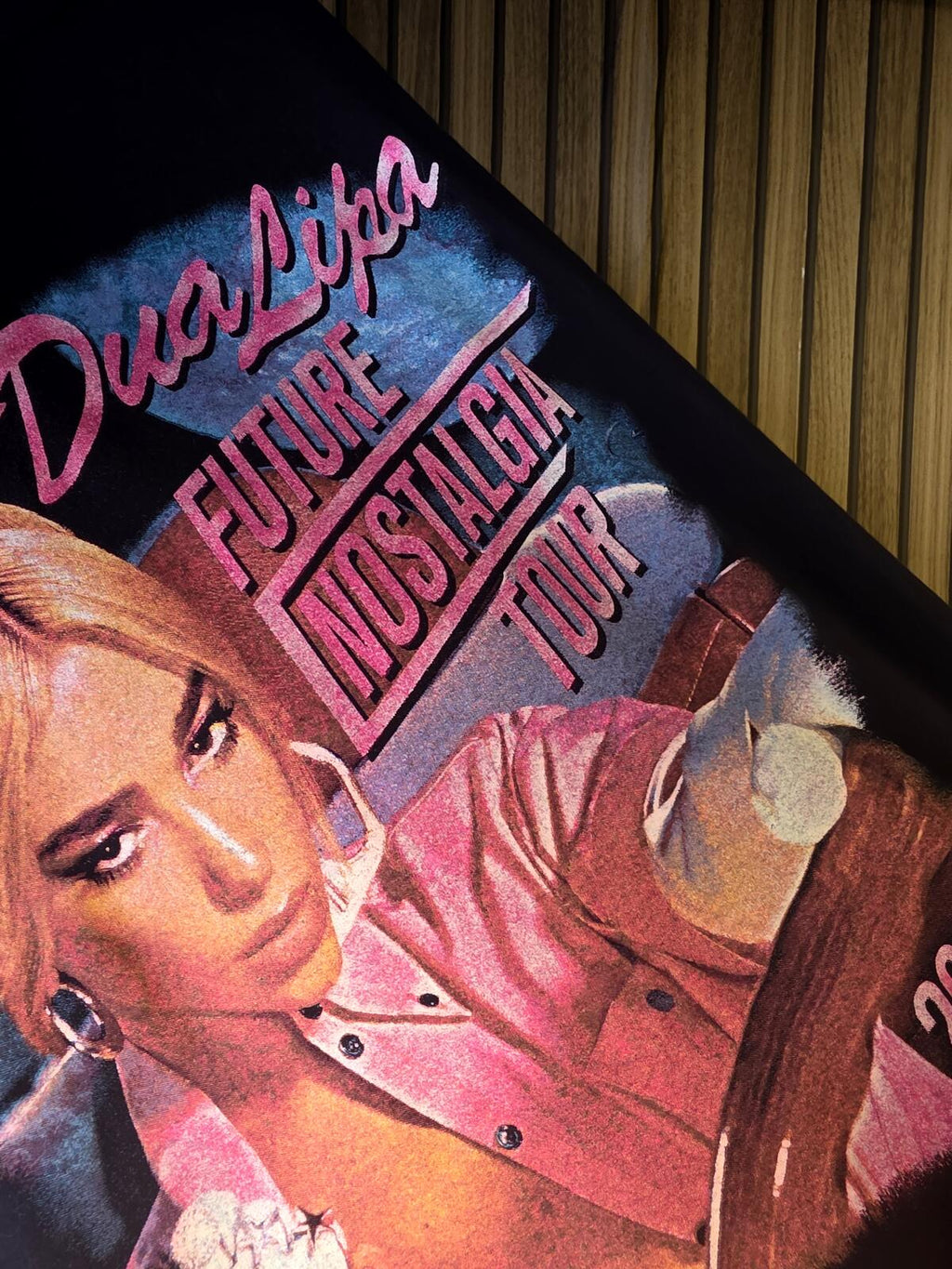 Dua Lipa Future Nostalgia Tour Graphic T-Shirt Black Pink XL
